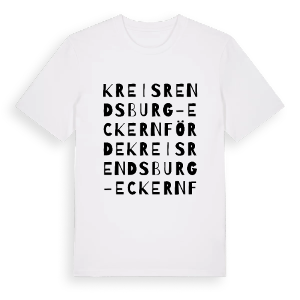 Kreis Rendsburg-Eckernförde ordlek t-shirt – ekologisk bomull t-shirt från Pinshirt