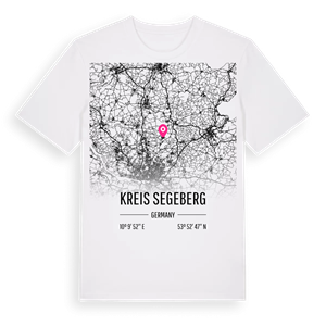 Kreis Segeberg karta t-shirt – ekologisk bomull t-shirt från Pinshirt
