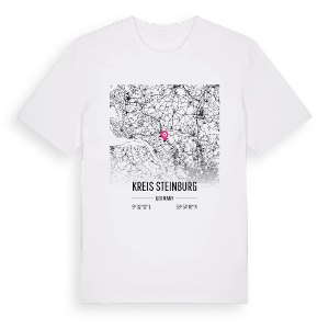 Kreis Steinburg karta t-shirt – ekologisk bomull t-shirt från Pinshirt
