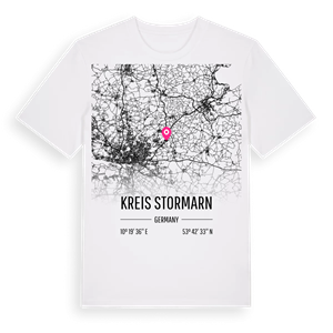 Kreis Stormarn karta t-shirt – ekologisk bomull t-shirt från Pinshirt