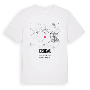 Krokau karta t-shirt – ekologisk bomull t-shirt från Pinshirt