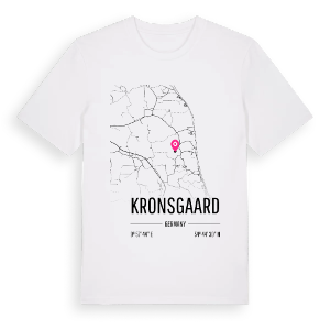 Kronsgaard karta t-shirt – ekologisk bomull t-shirt från Pinshirt