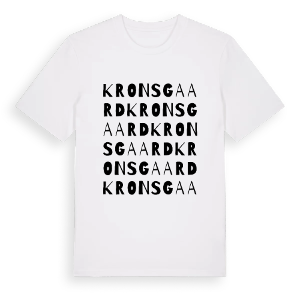 Kronsgaard ordlek t-shirt – ekologisk bomull t-shirt från Pinshirt