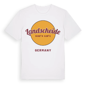 Landscheide cirkel t-shirt – ekologisk bomull t-shirt från Pinshirt