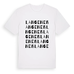 Langeneß ordlek t-shirt – ekologisk bomull t-shirt från Pinshirt