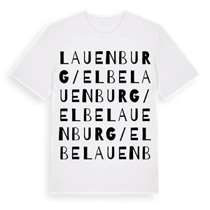 Lauenburg/Elbe ordlek t-shirt – ekologisk bomull t-shirt från Pinshirt