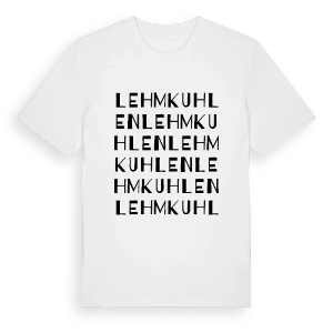 Lehmkuhlen ordlek t-shirt – ekologisk bomull t-shirt från Pinshirt