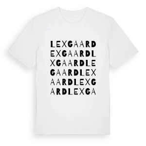 Lexgaard ordlek t-shirt – ekologisk bomull t-shirt från Pinshirt