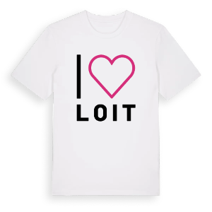Jag älskar Loit t-shirt stort tryck – ekologisk bomull t-shirt från Pinshirt