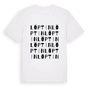 Löptin ordlek t-shirt – ekologisk bomull t-shirt från Pinshirt