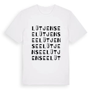 Lütjensee ordlek t-shirt – ekologisk bomull t-shirt från Pinshirt