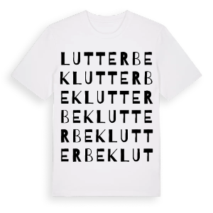 Lutterbek ordlek t-shirt – ekologisk bomull t-shirt från Pinshirt