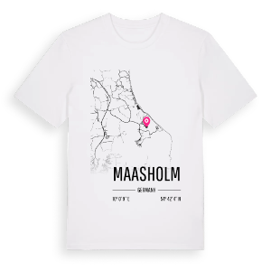 Maasholm karta t-shirt – ekologisk bomull t-shirt från Pinshirt