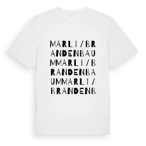 Marli / Brandenbaum ordlek t-shirt – ekologisk bomull t-shirt från Pinshirt