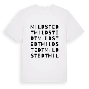Mildstedt ordlek t-shirt – ekologisk bomull t-shirt från Pinshirt