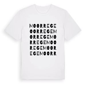 Moorrege ordlek t-shirt – ekologisk bomull t-shirt från Pinshirt