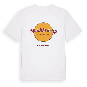 Munkbrarup cirkel t-shirt – ekologisk bomull t-shirt från Pinshirt
