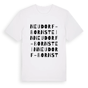 Neudorf-Bornstein ordlek t-shirt – ekologisk bomull t-shirt från Pinshirt
