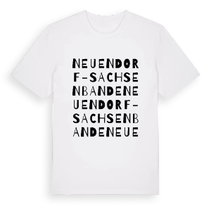 Neuendorf-Sachsenbande ordlek t-shirt – ekologisk bomull t-shirt från Pinshirt