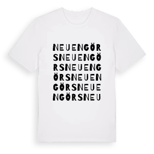 Neuengörs ordlek t-shirt – ekologisk bomull t-shirt från Pinshirt