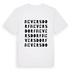 Neversdorf ordlek t-shirt – ekologisk bomull t-shirt från Pinshirt