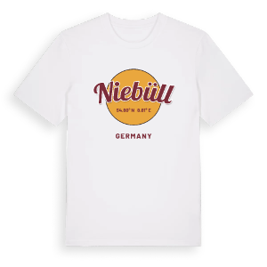 Niebüll cirkel t-shirt – ekologisk bomull t-shirt från Pinshirt