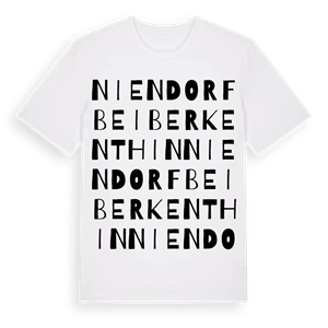 Niendorf bei Berkenthin ordlek t-shirt – ekologisk bomull t-shirt från Pinshirt