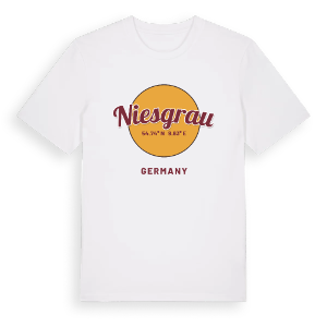 Niesgrau cirkel t-shirt – ekologisk bomull t-shirt från Pinshirt