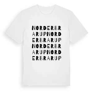Norderbrarup ordlek t-shirt – ekologisk bomull t-shirt från Pinshirt