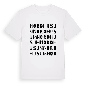 Nordhusum ordlek t-shirt – ekologisk bomull t-shirt från Pinshirt