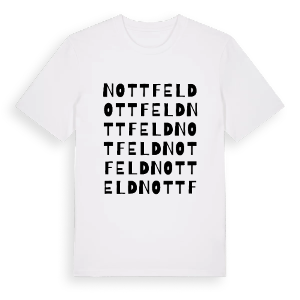 Nottfeld ordlek t-shirt – ekologisk bomull t-shirt från Pinshirt