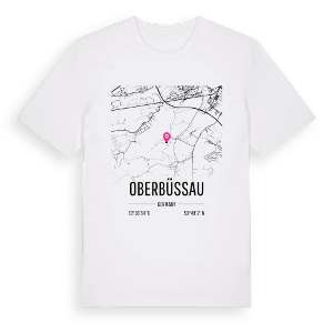 Oberbüssau karta t-shirt – ekologisk bomull t-shirt från Pinshirt