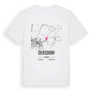 Oersdorf karta t-shirt – ekologisk bomull t-shirt från Pinshirt