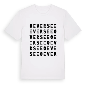 Oeversee ordlek t-shirt – ekologisk bomull t-shirt från Pinshirt