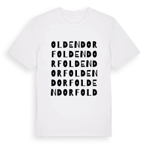 Oldendorf ordlek t-shirt – ekologisk bomull t-shirt från Pinshirt