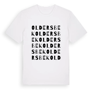 Oldersbek ordlek t-shirt – ekologisk bomull t-shirt från Pinshirt