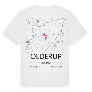 Olderup karta t-shirt – ekologisk bomull t-shirt från Pinshirt