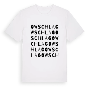 Owschlag ordlek t-shirt – ekologisk bomull t-shirt från Pinshirt