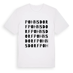 Pohnsdorf ordlek t-shirt – ekologisk bomull t-shirt från Pinshirt