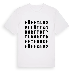 Pöppendorf ordlek t-shirt – ekologisk bomull t-shirt från Pinshirt