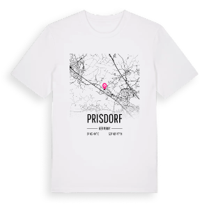 Prisdorf karta t-shirt – ekologisk bomull t-shirt från Pinshirt