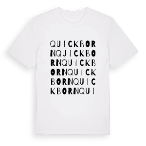 Quickborn ordlek t-shirt – ekologisk bomull t-shirt från Pinshirt