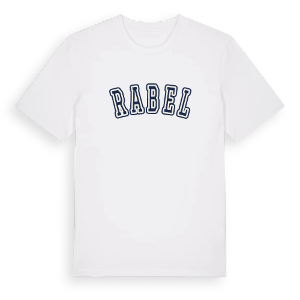 Rabel college t-shirt – ekologisk bomull t-shirt från Pinshirt