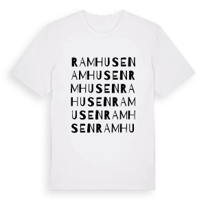 Ramhusen ordlek t-shirt – ekologisk bomull t-shirt från Pinshirt