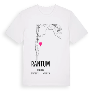 Rantum karta t-shirt – ekologisk bomull t-shirt från Pinshirt