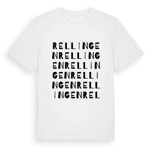 Rellingen ordlek t-shirt – ekologisk bomull t-shirt från Pinshirt