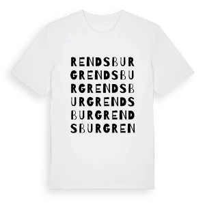 Rendsburg ordlek t-shirt – ekologisk bomull t-shirt från Pinshirt