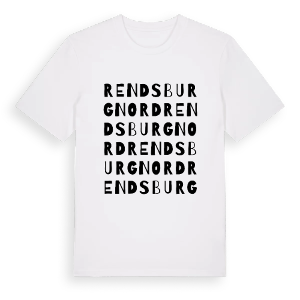Rendsburg Nord ordlek t-shirt – ekologisk bomull t-shirt från Pinshirt