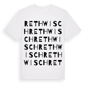 Rethwisch ordlek t-shirt – ekologisk bomull t-shirt från Pinshirt