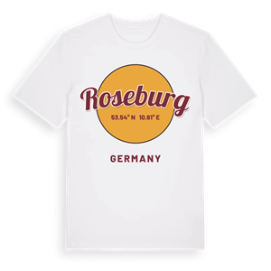 Roseburg cirkel t-shirt – ekologisk bomull t-shirt från Pinshirt